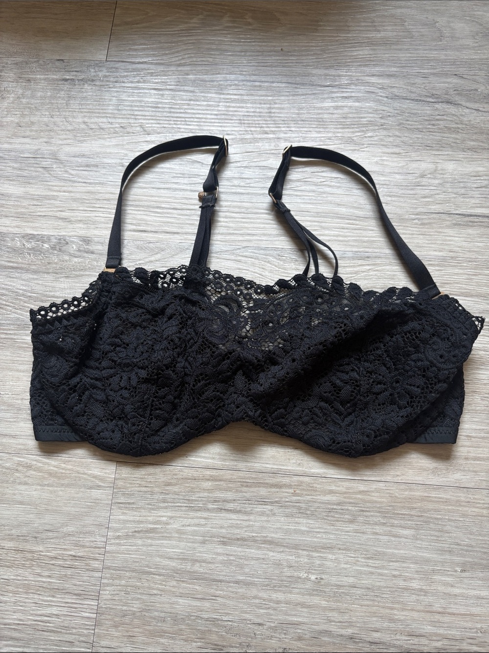 Aerie Black Lace Balconette Bralette